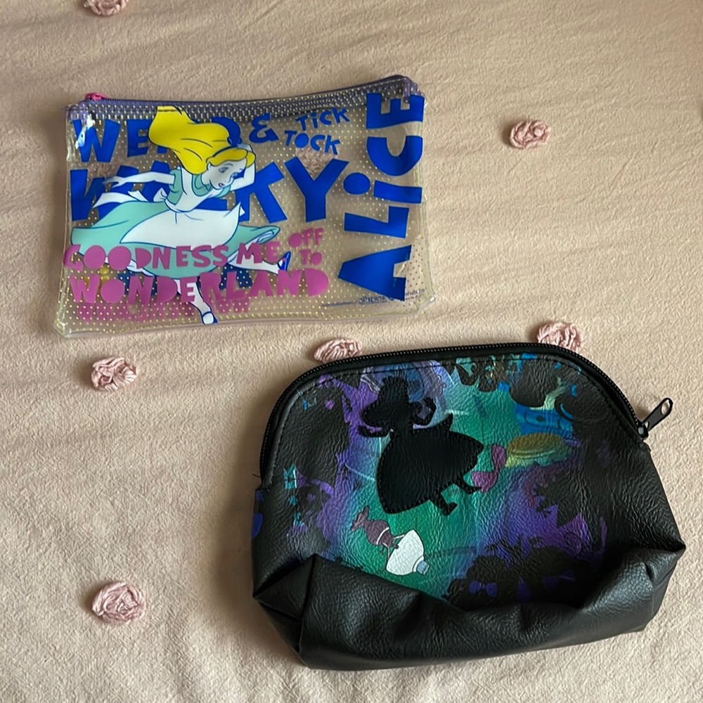 Alice in Wonderland cosmetic bags